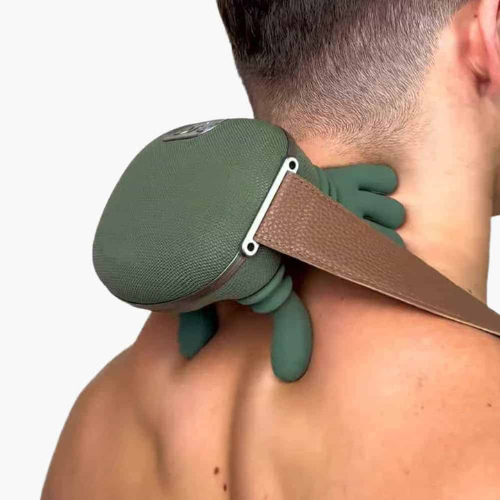 Hands-Free Bionic Neck Massager with Strap &amp; Deep-Kneading Nodes