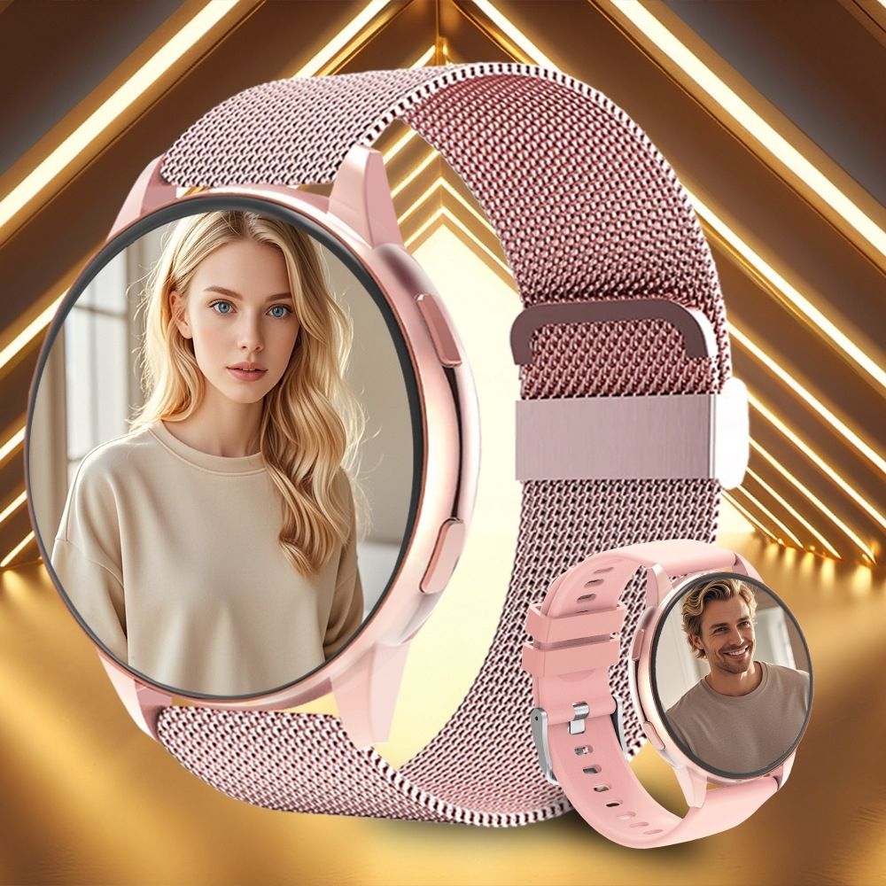 Smartwatch for Women Square Touchscreen Milanese Band Watch