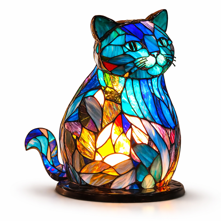 Stained Glass Mosaic Table Lamp LED Decorative Night Light Home Decor