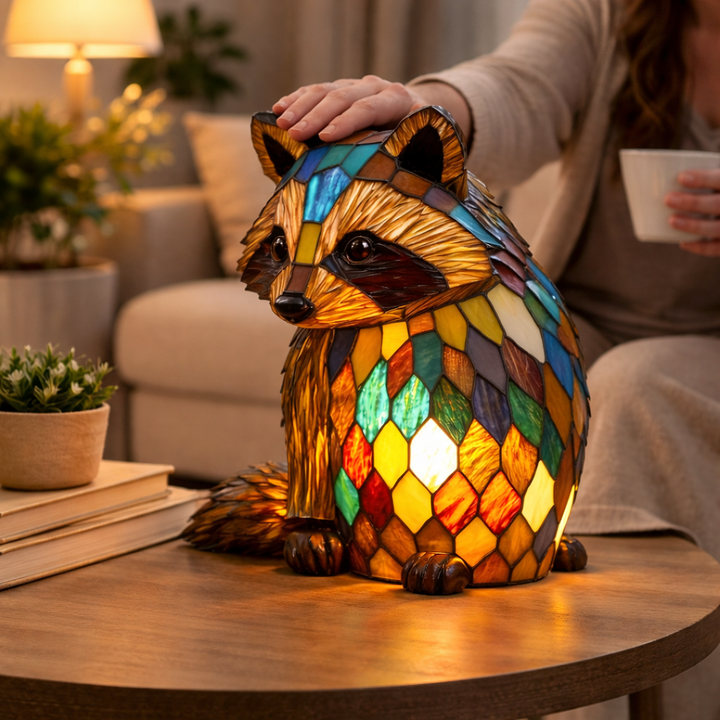 Stained Glass Mosaic Table Lamp LED Decorative Night Light Home Decor