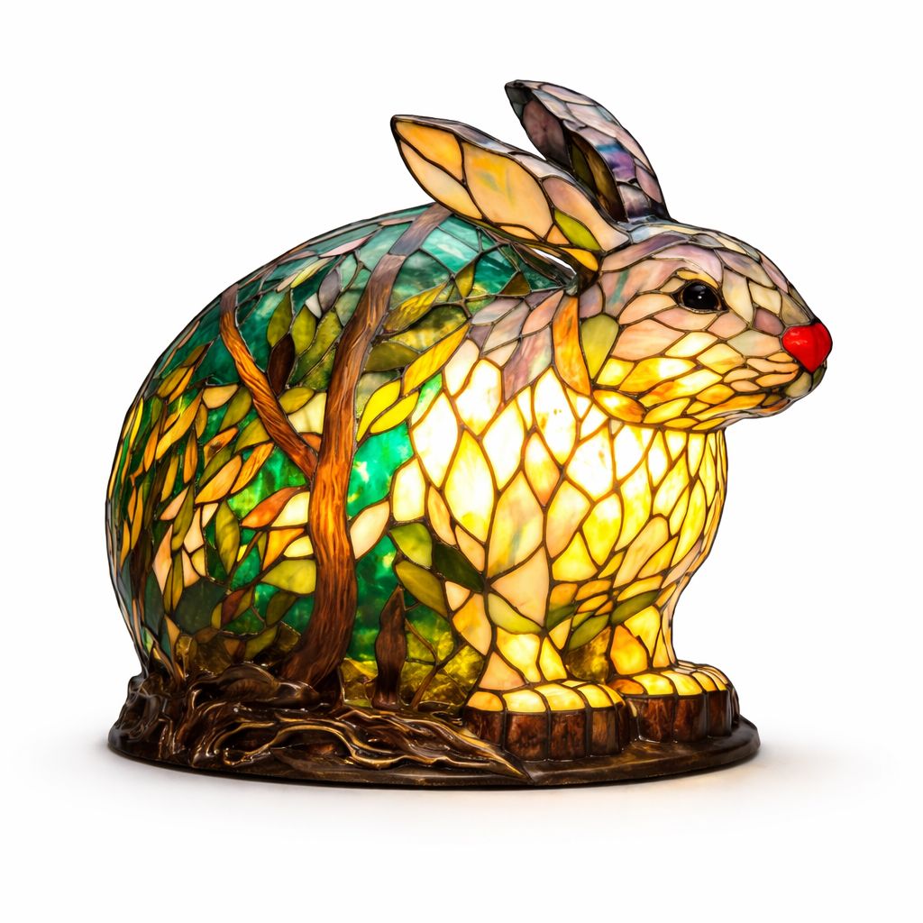 Stained Glass Mosaic Table Lamp LED Decorative Night Light Home Decor