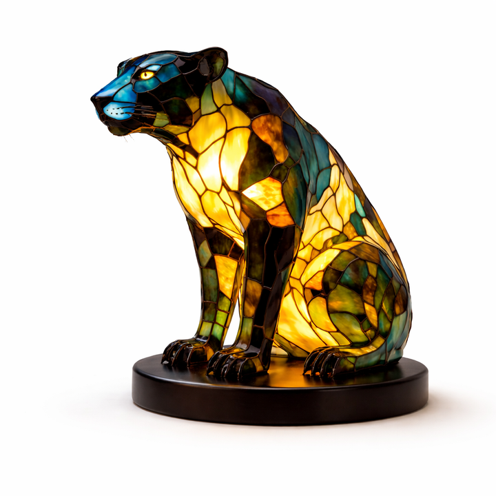 Stained Glass Mosaic Table Lamp LED Decorative Night Light Home Decor