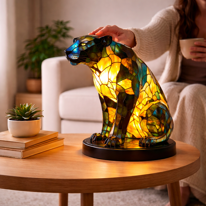 Stained Glass Mosaic Table Lamp LED Decorative Night Light Home Decor