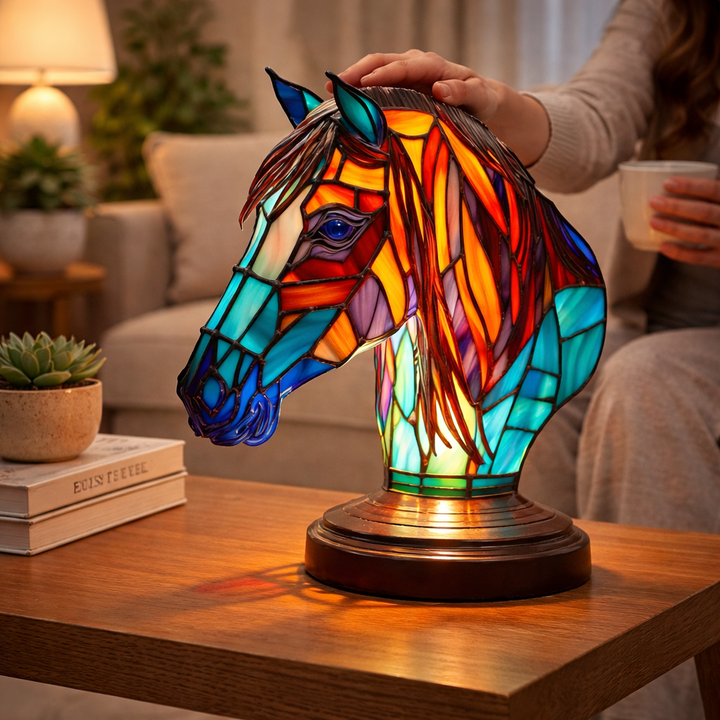 Stained Glass Mosaic Table Lamp LED Decorative Night Light Home Decor