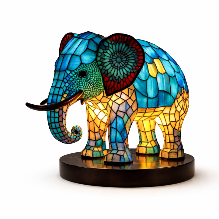 Stained Glass Mosaic Table Lamp LED Decorative Night Light Home Decor