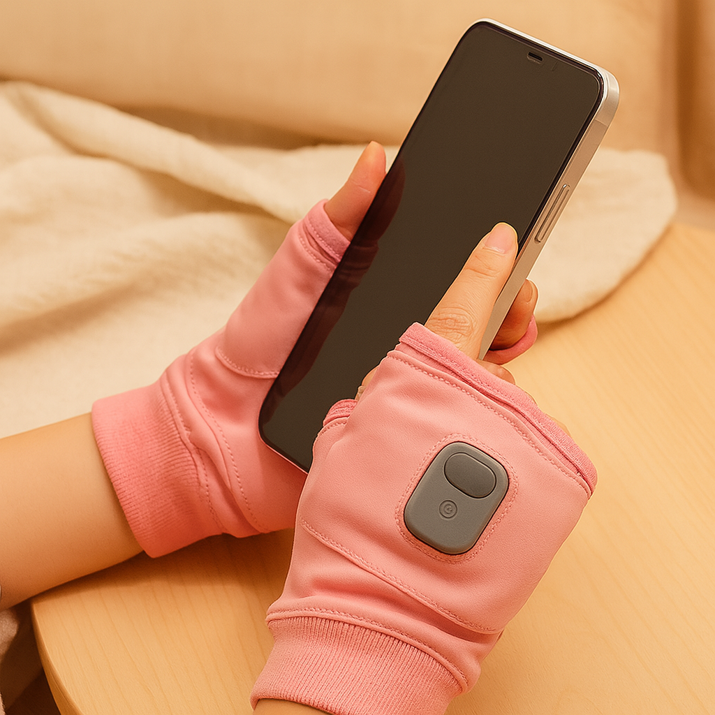 Fingerless Heated Gloves Mittens Hand Warmers for Typing and Gaming