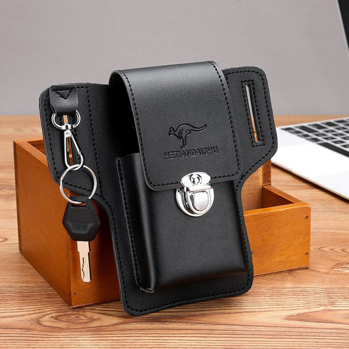 Leather Phone Case Belt Bag Pouch for Outdoor Use