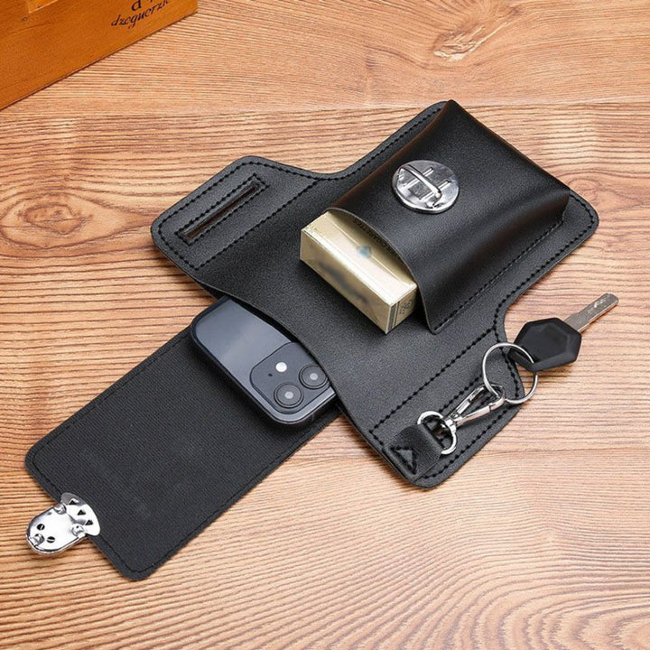 Leather Phone Case Belt Bag Pouch for Outdoor Use