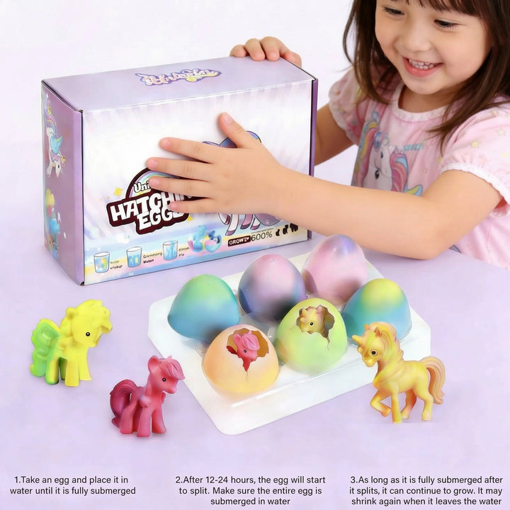 Surprise Filled Unicorn Shaped Easter Eggs Toy Set