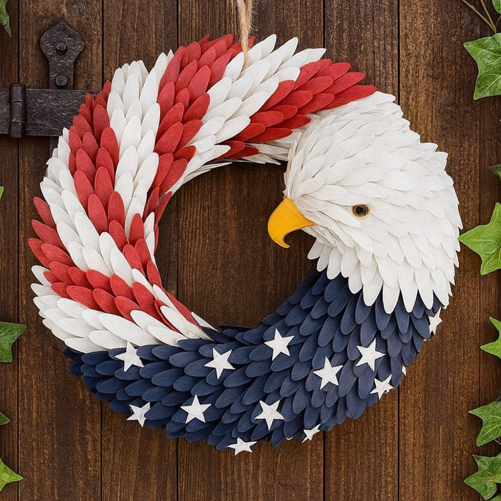 Eagle Wreath Veterans Wall Art Indoor Outdoor Wall Decor