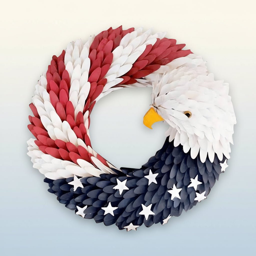 Eagle Wreath Veterans Wall Art Indoor Outdoor Wall Decor