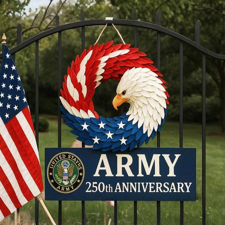 Eagle Wreath Veterans Wall Art Indoor Outdoor Wall Decor