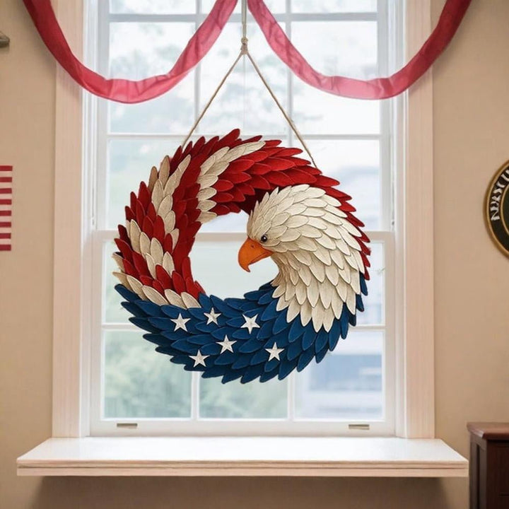 Eagle Wreath Veterans Wall Art Indoor Outdoor Wall Decor
