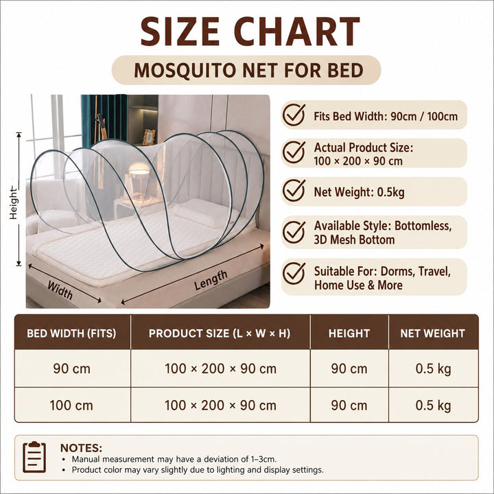 Foldable Round Mosquito Net Compact Travel Mosquito Net