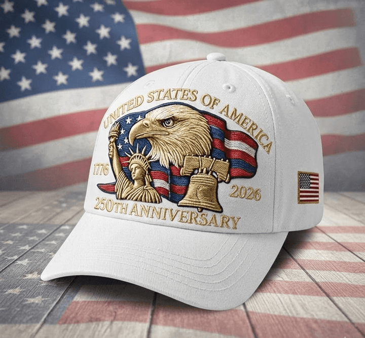 USA 250th Anniversary Eagle Adjustable Dad Cap Hat Patriots