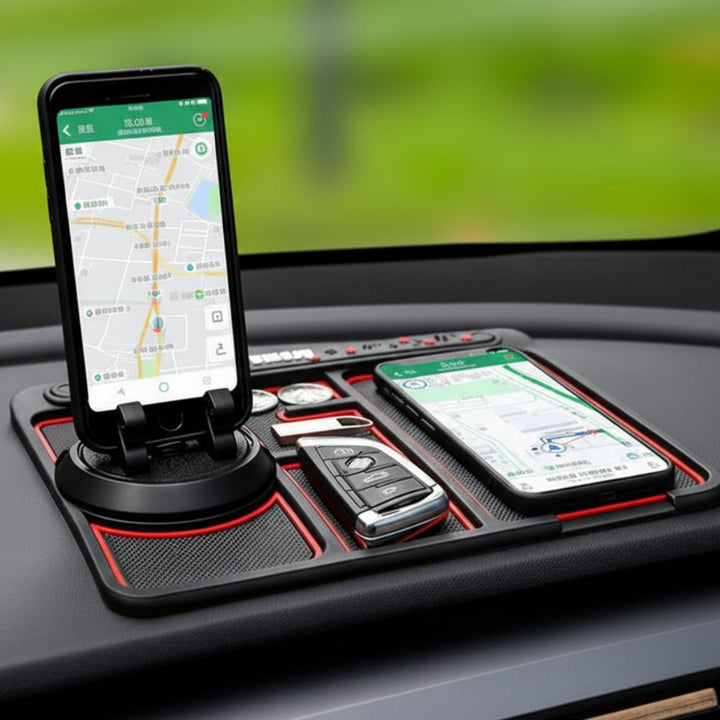 Car Mat Phone Holder Anti-Slip Aromatherapy Cool Light Accessory