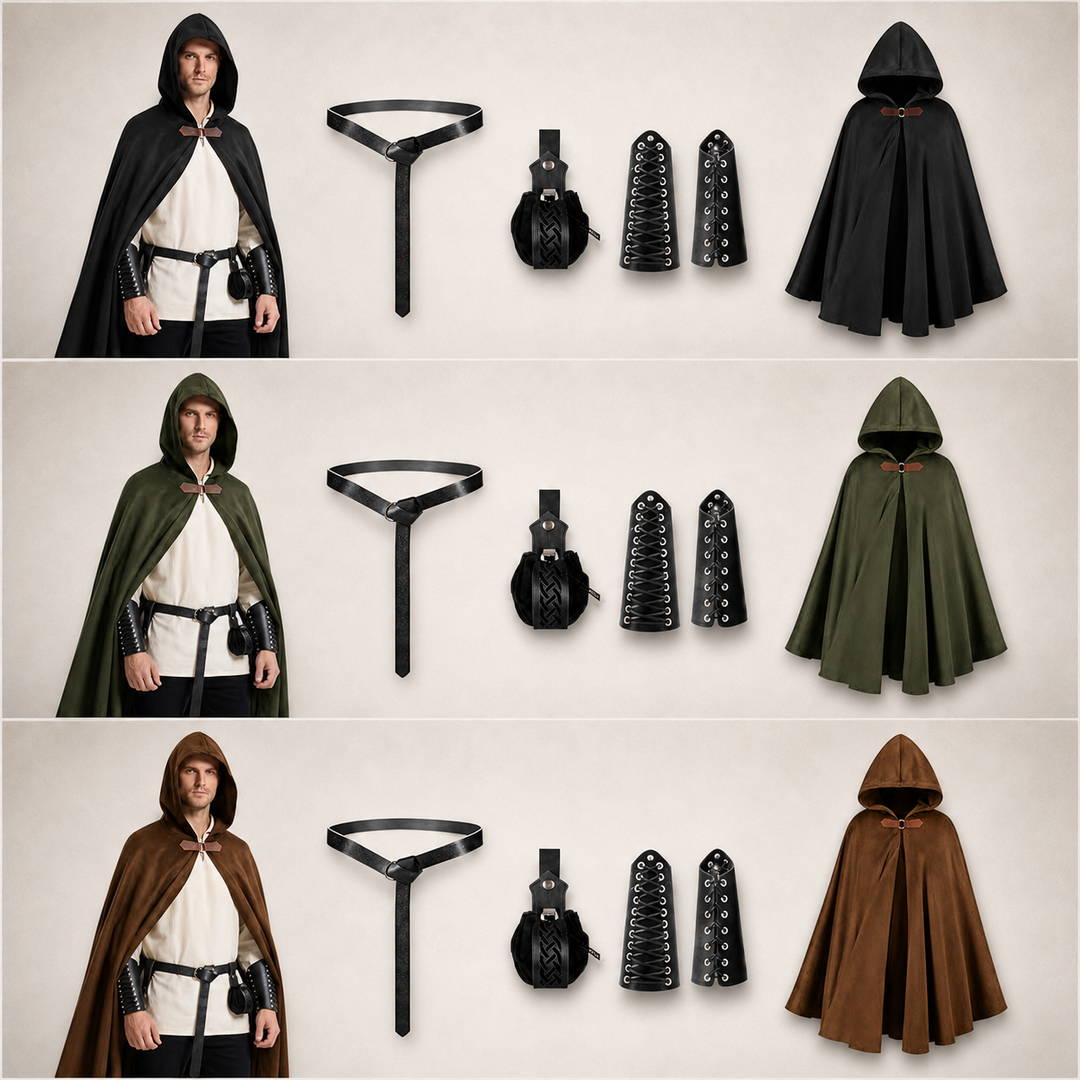 Hooded Cape Medieval Cloak Renaissance Costume Accessory
