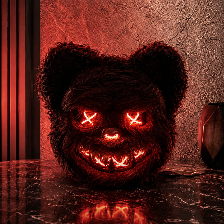 LED Glowing Animal Face Mask Halloween Costume Mask