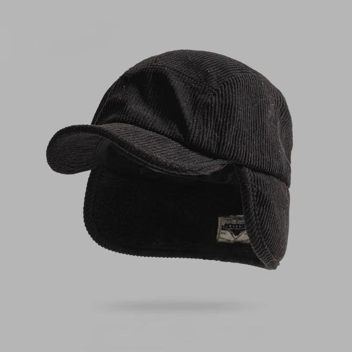 Corduroy Earflap Cap Winter Hat