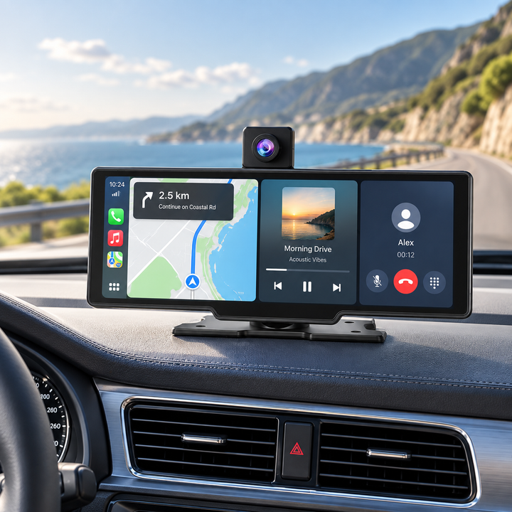 Wireless CarPlay and Android Auto Touchscreen Display