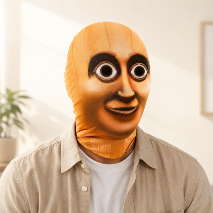 3D Full Face Bald Man Mask Adult Costume Novelty Mask