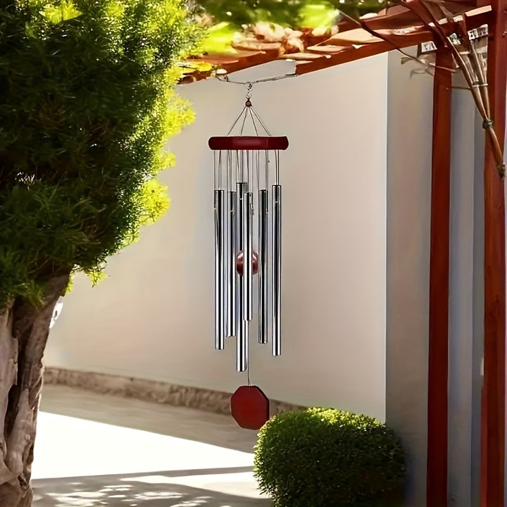 Outdoor Wind Chime Large Deep Tone with 6 Tuned Pipes Sympathy Wind Chime