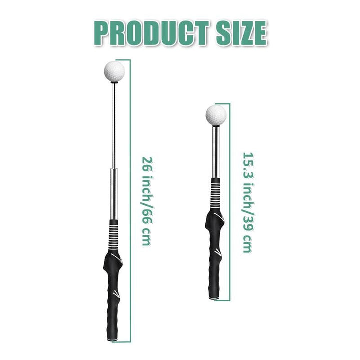 Golf Swing Trainer Aid with Grip Alignment Stick for Practice