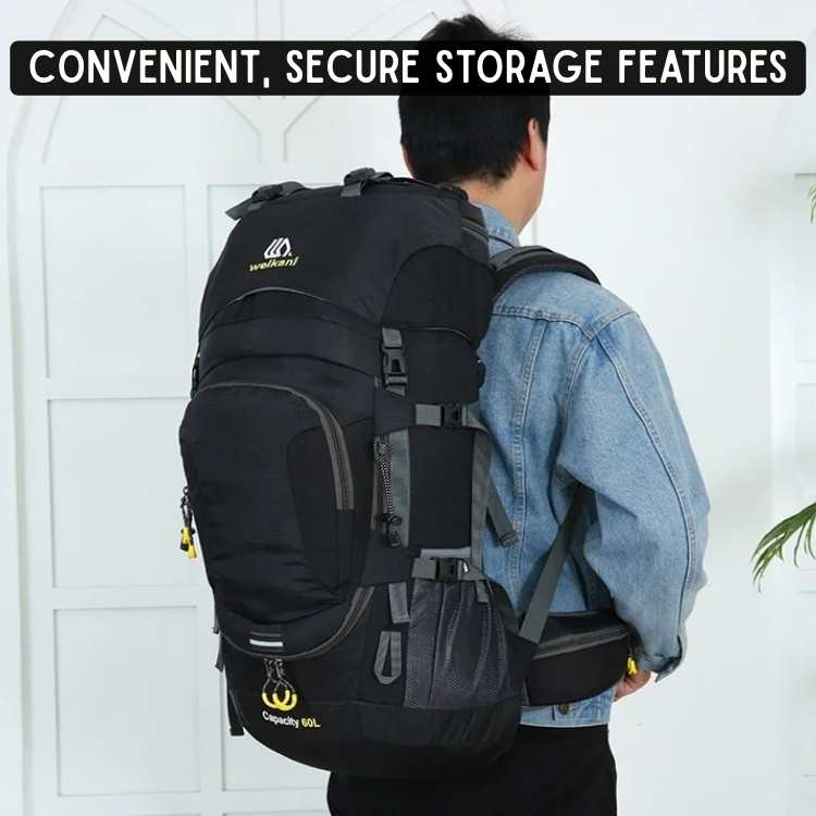 60L Waterproof Hiking Backpack Large Capacity Camping Trekking Travel Backpack