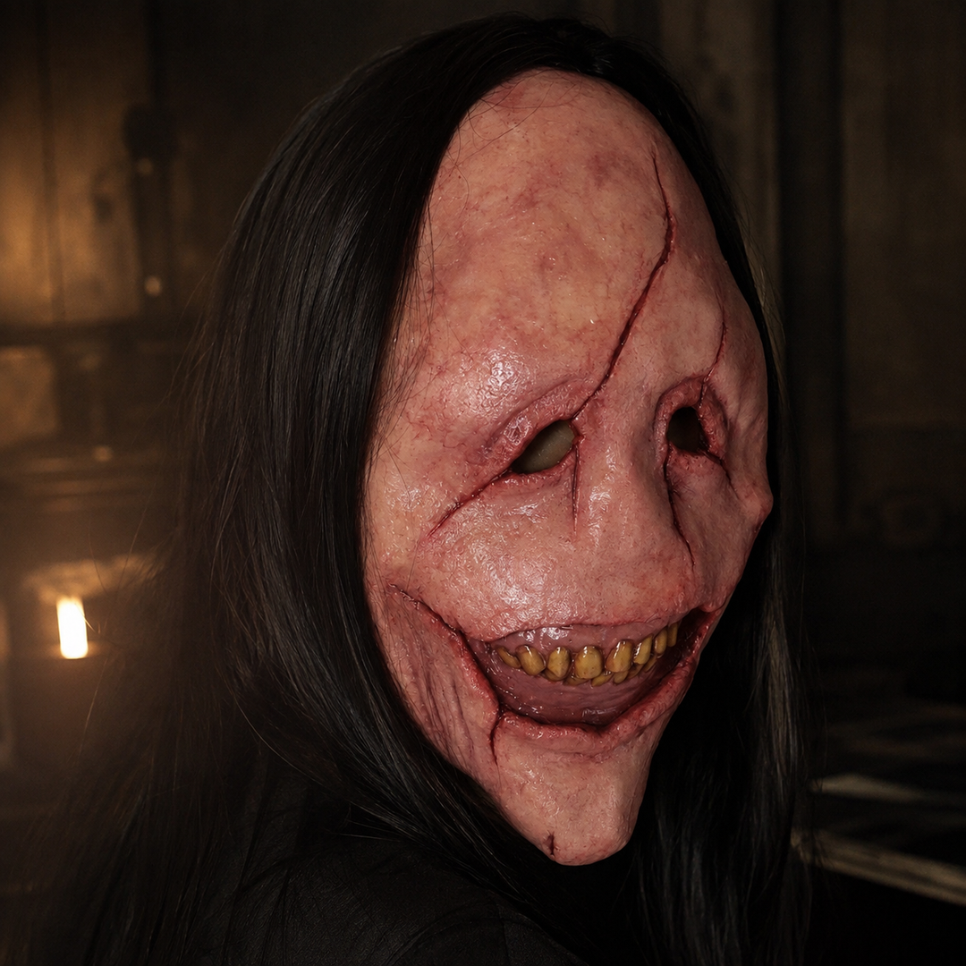 Latex Scarred Face Horror Mask Halloween Costume Mask