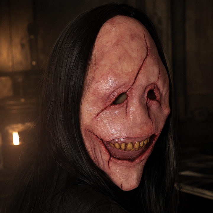 Latex Scarred Face Horror Mask Halloween Costume Mask