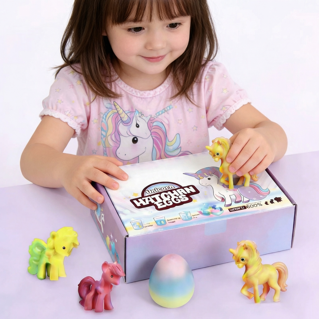 Surprise Filled Unicorn Shaped Easter Eggs Toy Set
