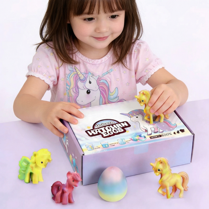 Surprise Filled Unicorn Shaped Easter Eggs Toy Set