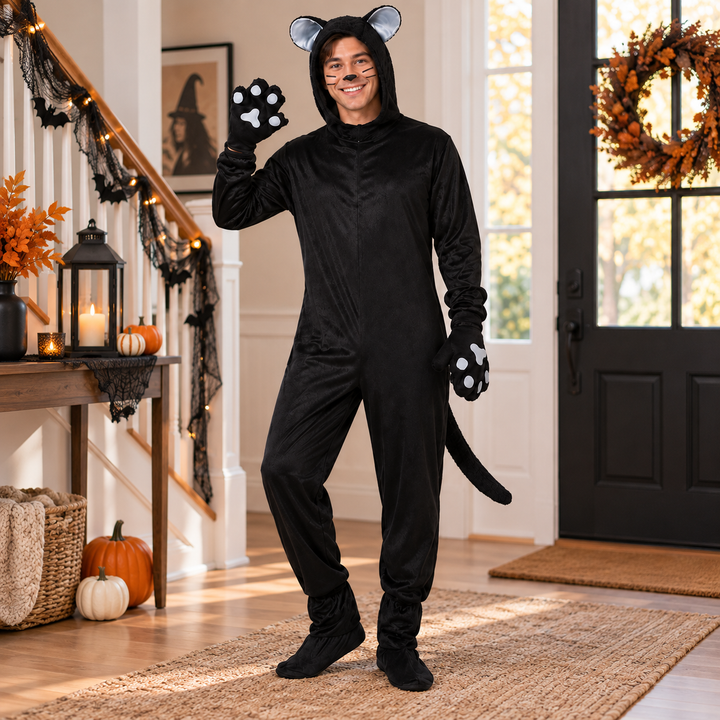 Couples Halloween Cat Bodysuit Costume Family Cosplay Set