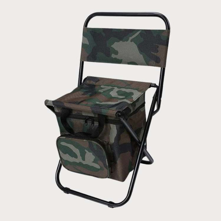 Foldable Camping Chair with Cooler Bag Portable Outdoor Fishing Picnic Stool