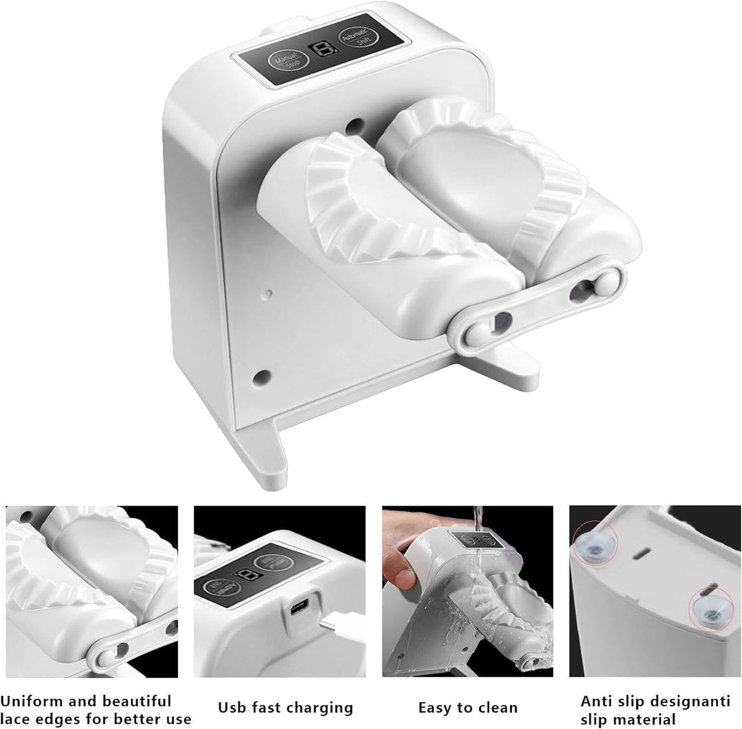 Automatic Dumpling Maker Machine Kitchen Appliance

Rewritten title:  
Automatic Dumpling Maker Machine Food Preparation Appliance