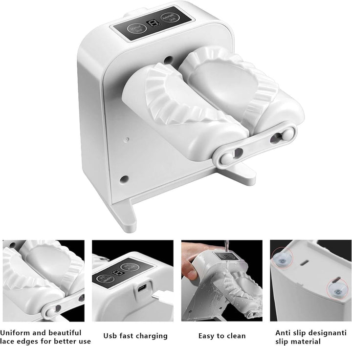 Automatic Dumpling Maker Machine Kitchen Appliance

Rewritten title:  
Automatic Dumpling Maker Machine Food Preparation Appliance