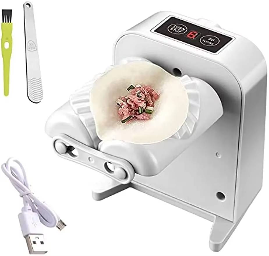 Automatic Dumpling Maker Machine Kitchen Appliance

Rewritten title:  
Automatic Dumpling Maker Machine Food Preparation Appliance