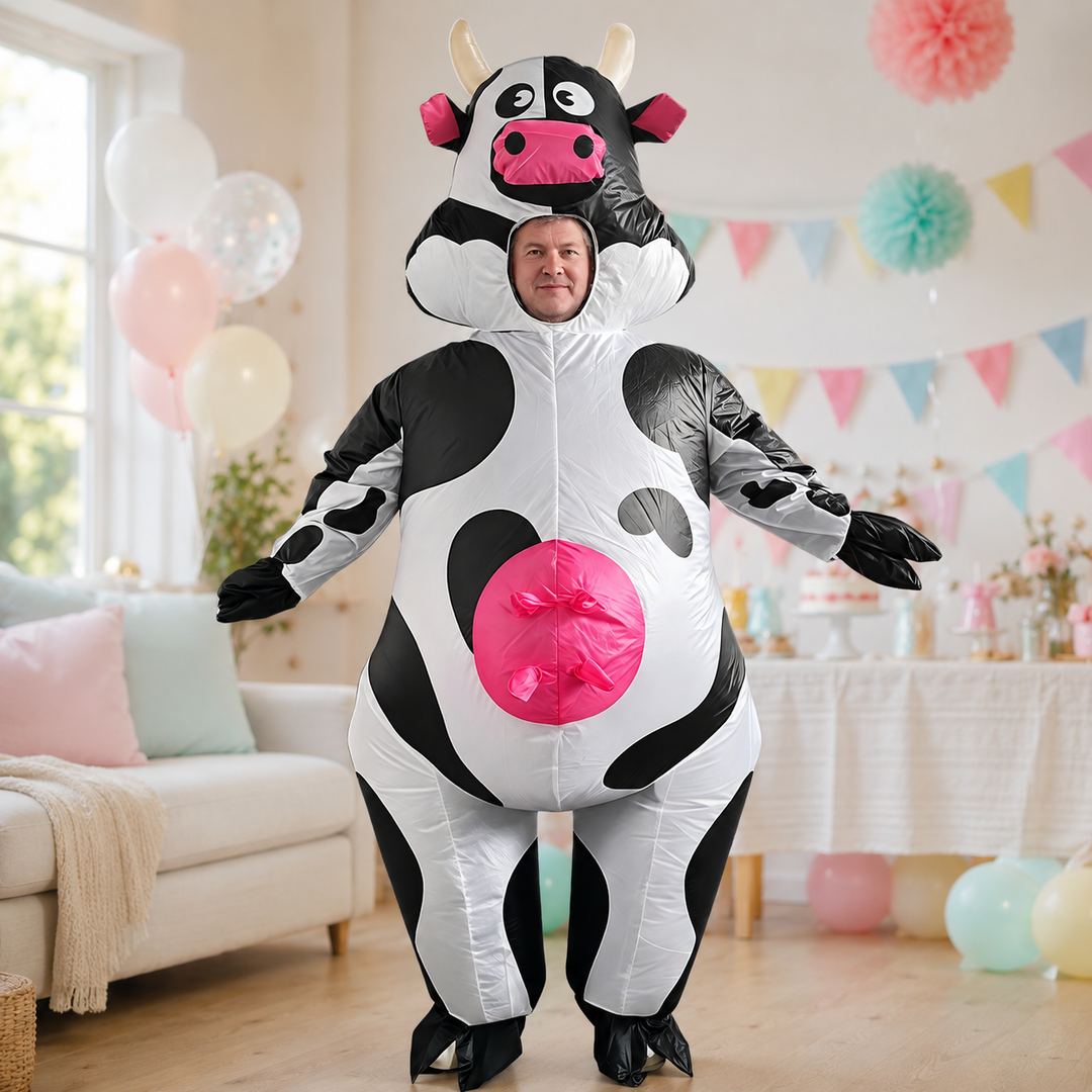 Inflatable Cow Ride On Costume Adult Halloween Costume