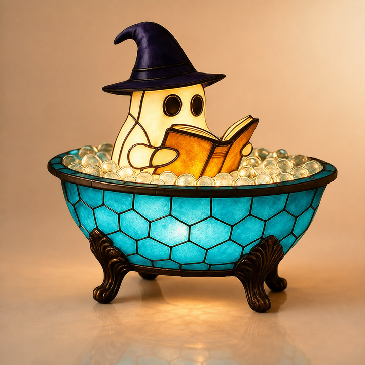 Ghost Shape LED Night Light Halloween Bubble Bath Accent Lamp