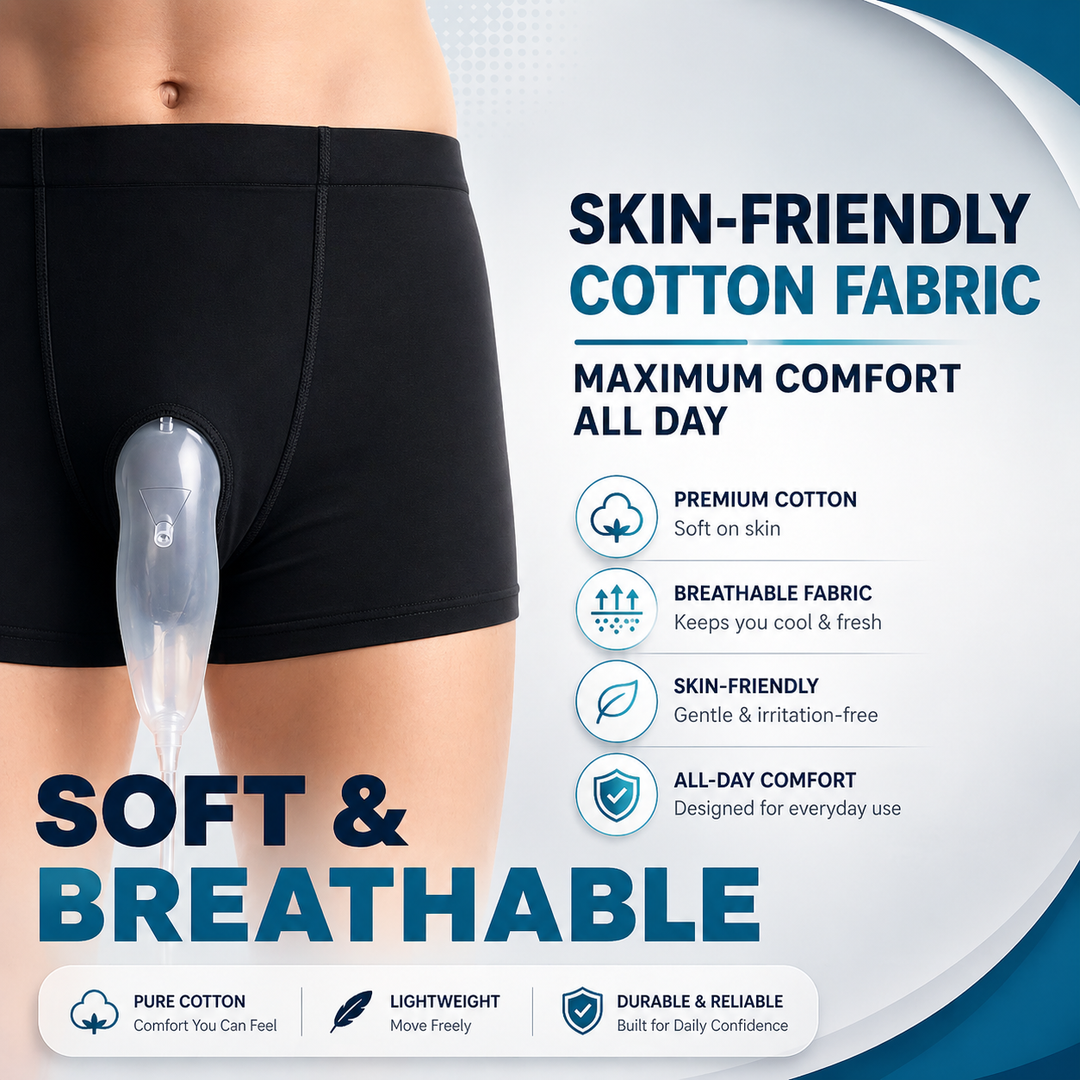 Portable Urinal Pants Underwear with Drainage Bag for Men adults