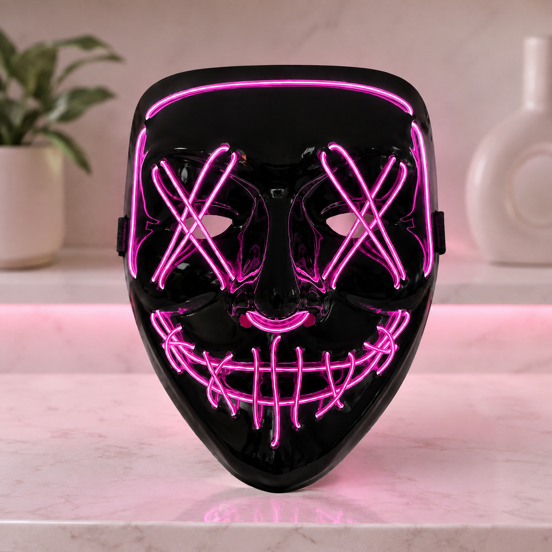 LED Purge Style Glow Mask Light Up Halloween Costume Mask
