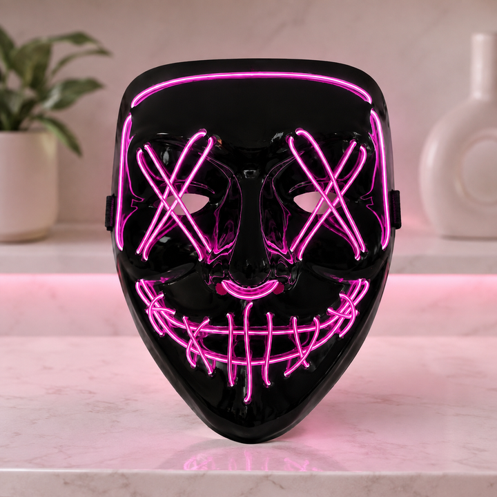 LED Purge Style Glow Mask Light Up Halloween Costume Mask