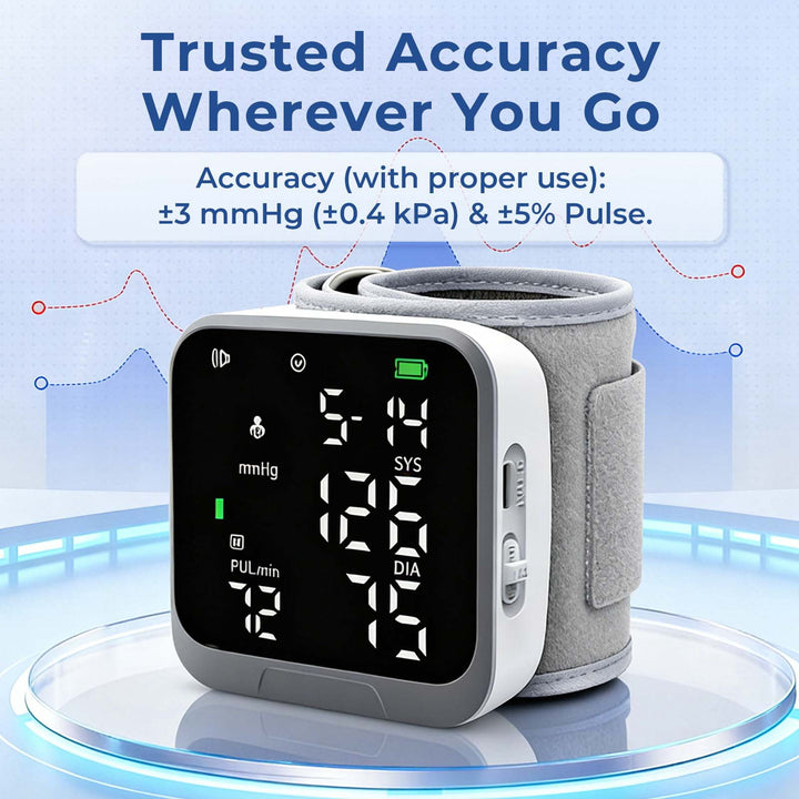 Automatic Wrist Blood Pressure Monitor Rechargeable