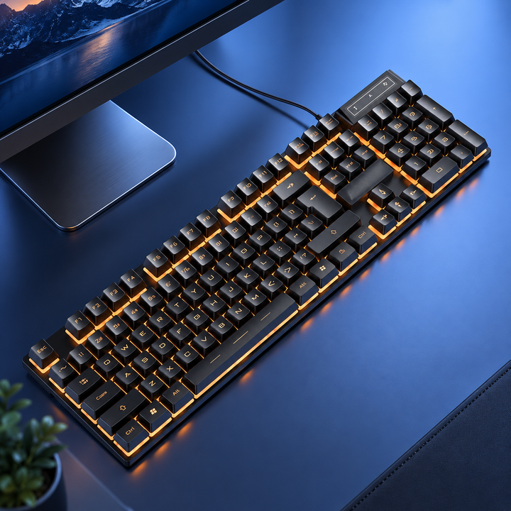 Wired Gaming Mechanical Keyboard RGB Backlit for PC