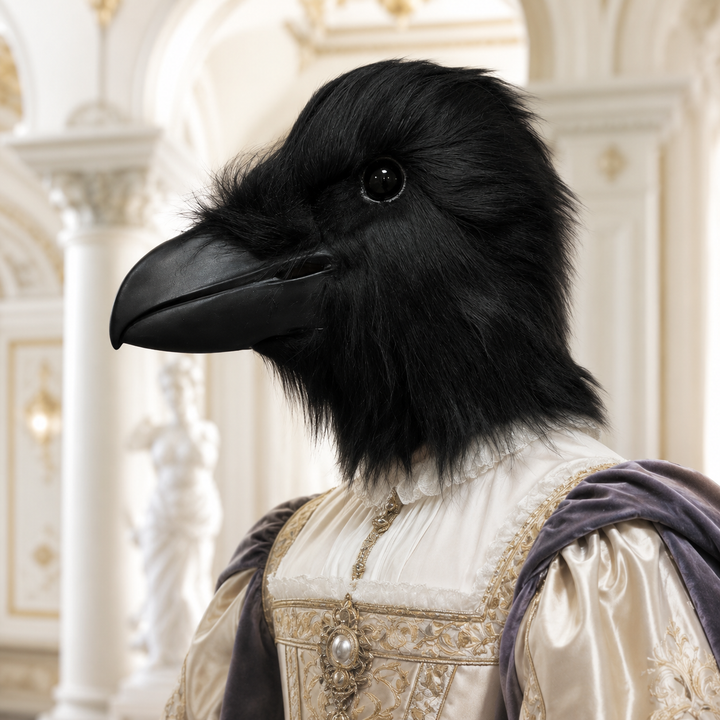 Raven Bird Latex Mask Adult Halloween Costume Mask