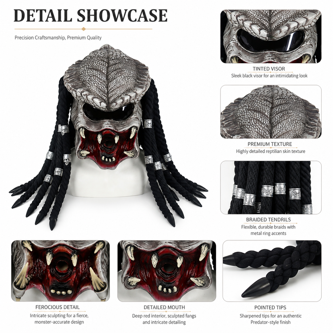 Alien Predator Hunter Mask Halloween Cosplay Full Headgear Costume Mask