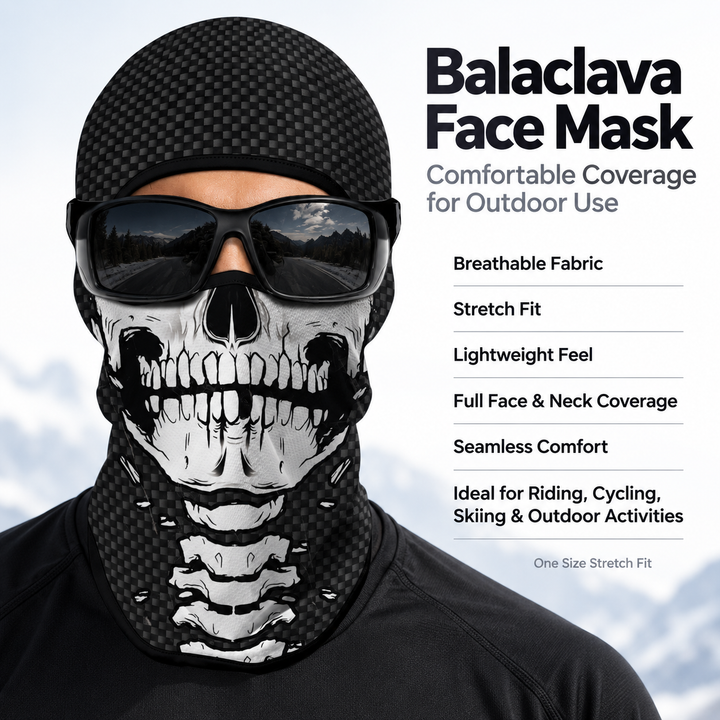 Full Face Clown Skull Halloween Balaclava Mask