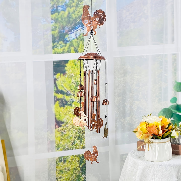 34 Inch Chicken Shaped Outdoor Indoor Wind Chime Garden Decoration