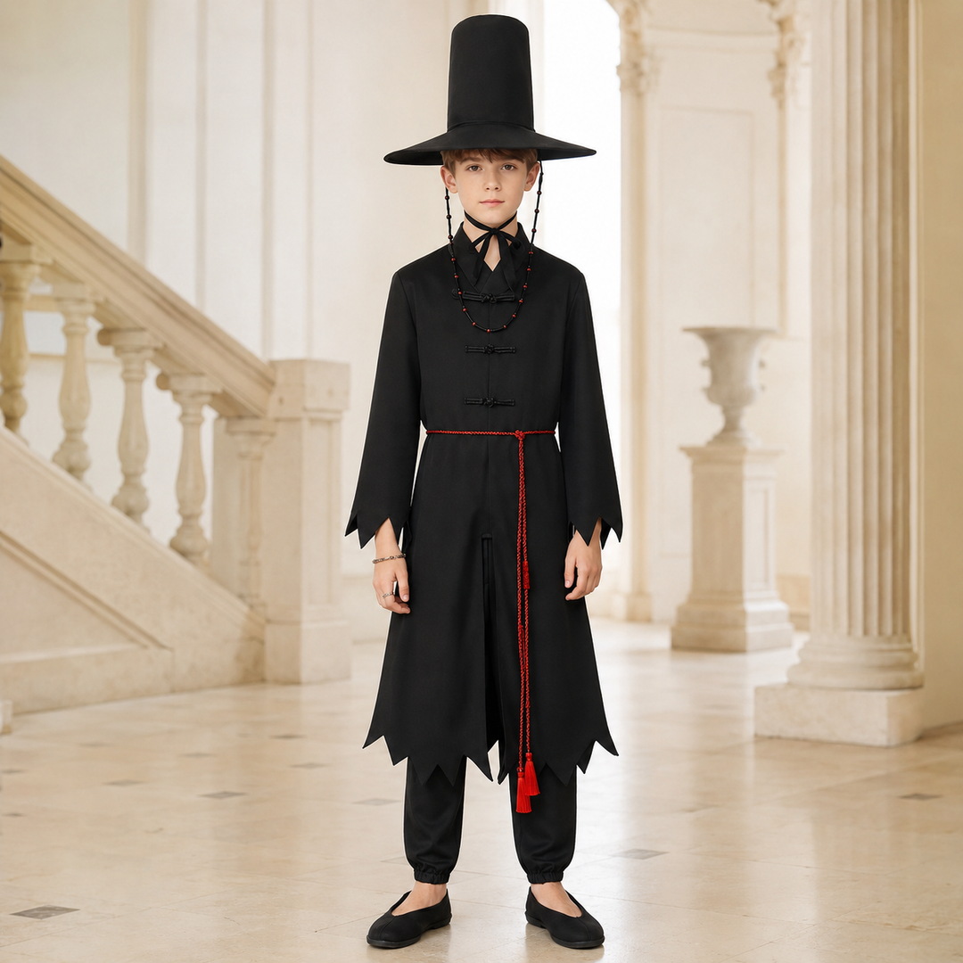 Demon Hunter Hanbok Cosplay Costume Kids Adult Traditional Outfit