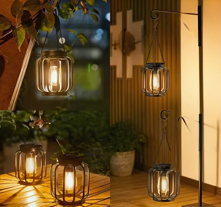 Solar Hanging Lantern Outdoor Garden Lights Solar Powered LED Lanterns